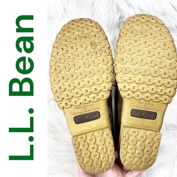 L.L. BEAN BROWN LEATHER DUCK RAIN BOOTS GORE-TEX THINSULATE OUTDOOR, SIZE 7 - Picture 10 of 15